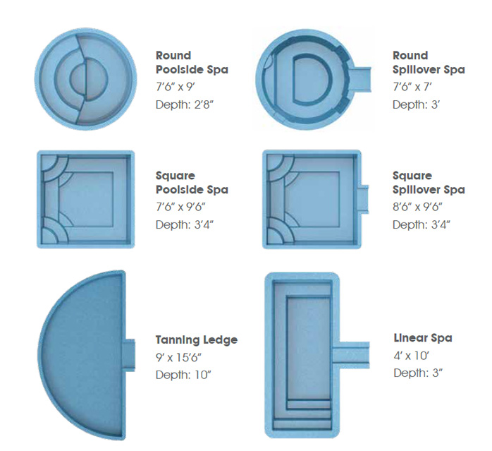 Fiberglass Poolside Spas